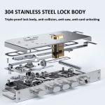 M6 3D Gesichtserkennung Fingerabdruck Türschloss Unterstützung APP Smart IC Karte Passwort Entsperren – Bild 12