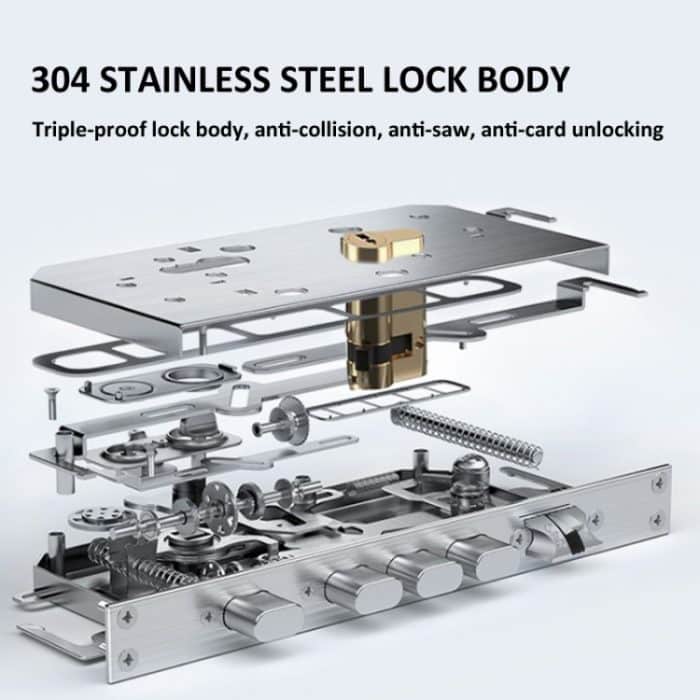 M6 3D Gesichtserkennung Fingerabdruck Türschloss Unterstützung APP Smart IC Karte Passwort Entsperren – Bild 12