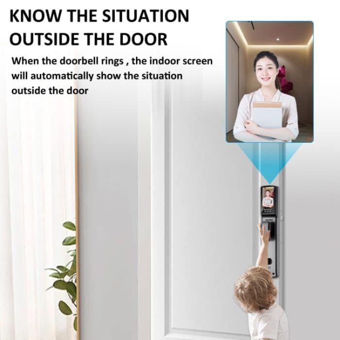 M6 3D Gesichtserkennung Fingerabdruck Türschloss Unterstützung APP Smart IC Karte Passwort Entsperren – Bild 10