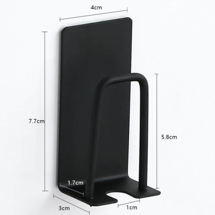 2 stücke Haushalt Edelstahl Schwamm Halter Bad No-Punch Zahnbürste Organizer, Silver, Black – Bild 3