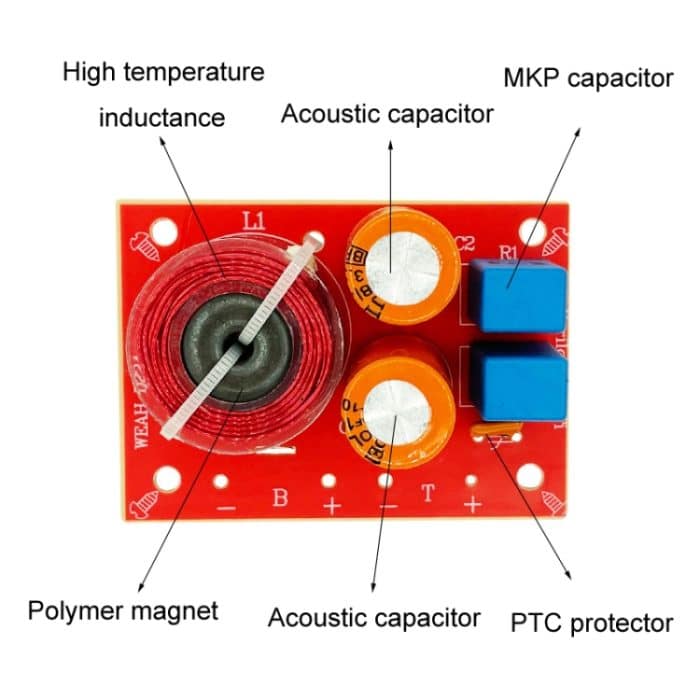 Hoch- und Tieftöner 2-Wege Audio Crossover Regallautsprecher Konvertierungsteiler, D224 – Bild 3