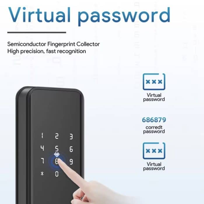 A50 Smart-Fingerprint Lock Elektronische Innen Schloss Wohnung Schloss Mit Griff – Bild 4