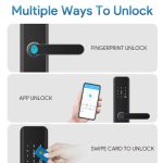 A50 Smart-Fingerprint Lock Elektronische Innen Schloss Wohnung Schloss Mit Griff – Bild 5
