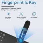 A50 Smart-Fingerprint Lock Elektronische Innen Schloss Wohnung Schloss Mit Griff – Bild 6