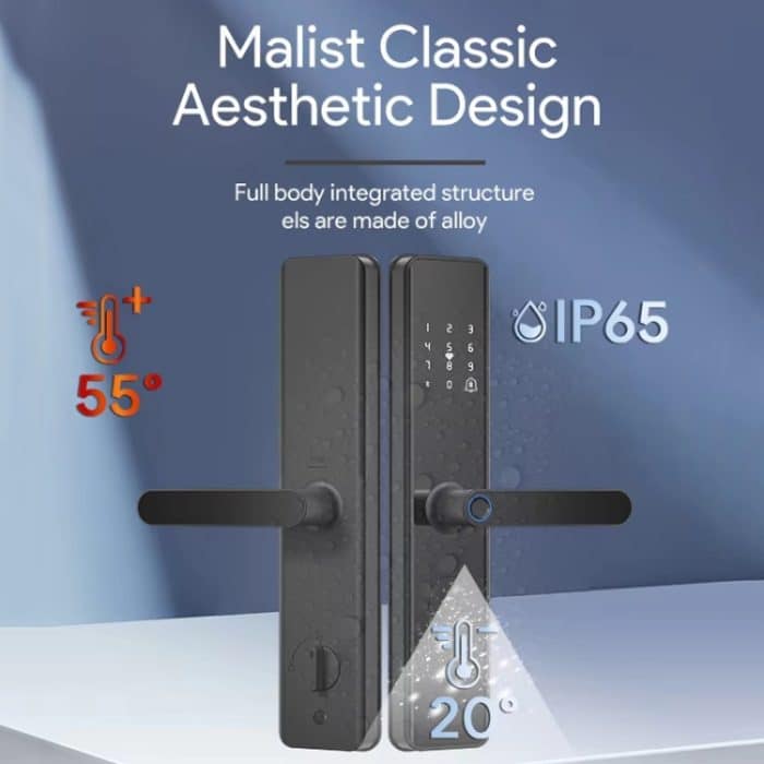 A50 Smart-Fingerprint Lock Elektronische Innen Schloss Wohnung Schloss Mit Griff – Bild 7