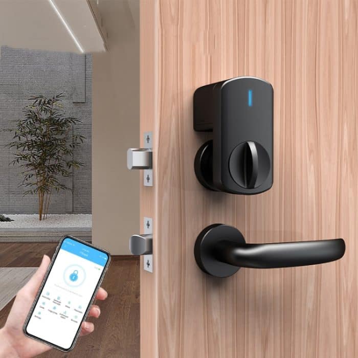 C93 Bluetooth-Smart-Schloss für Innentüren, Installation ohne Stanzungen, schlüsselloses Entsperren per App – Bild 1
