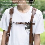 Cwatcun H90 Dual-Kamera-Ledergurt, verstellbar, multifunktional, praktischer Kamera-Schultergurt, H90 1.0, H90 2.0 – Bild 4