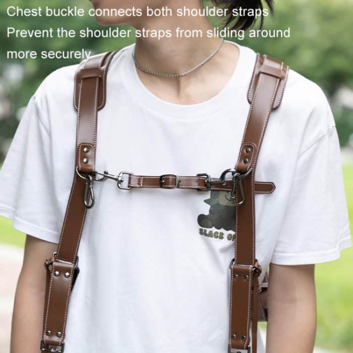 Cwatcun H90 Dual-Kamera-Ledergurt, verstellbar, multifunktional, praktischer Kamera-Schultergurt, H90 1.0, H90 2.0 – Bild 4