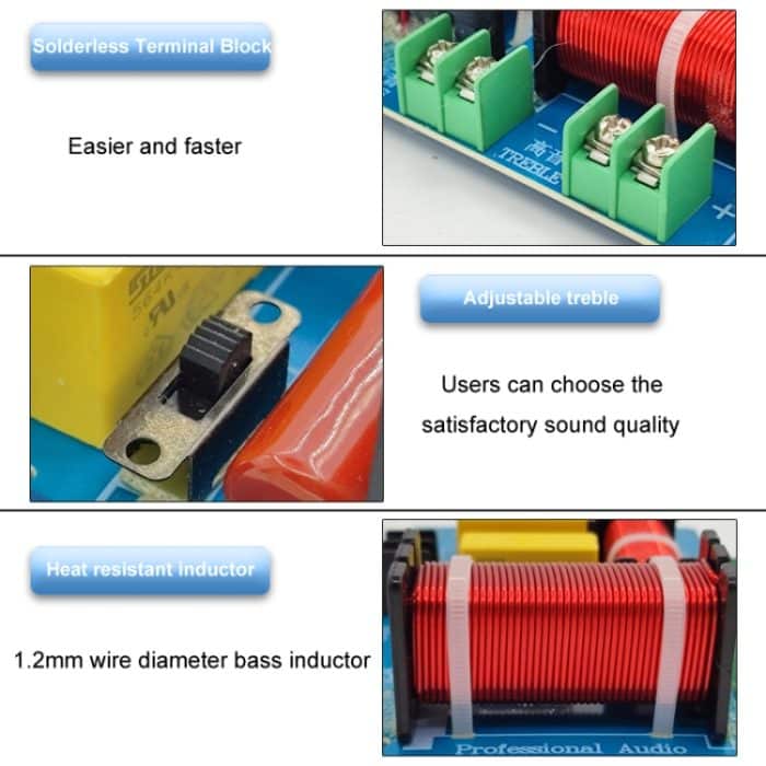 Hoch- und Tiefton-2-Wege-Audio-Crossover-Bühnenlautsprecher-Konvertierungsteiler, PA-2A – Bild 6