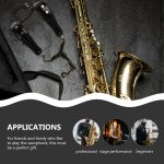 Saxophon Doppel-Schulter Gurt Leder Einstellbare Lanyard Für Tenor Alto Sax Zubehör – Bild 3