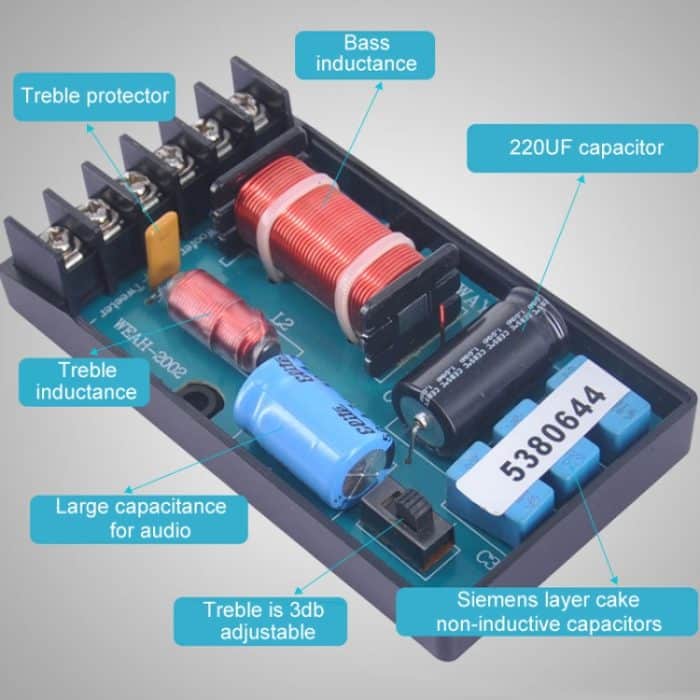 WEAH-2002 Hoch- und Tiefton-2-Wege-Audio-Crossover-Regallautsprecher-Umwandlungsteiler – Bild 2