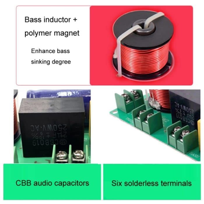 Hoch- und Tiefton-2-Wege-Audio-Crossover-Hi-Fi-Lautsprecher-Konvertierungsteiler, PUV-W2 – Bild 5