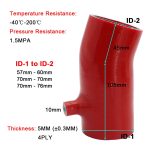 Für Mazda 3 6 CX-4 Axela Atenza Intake Silikon Schlauch High Flow Cold Air Intake Rohr Turbo Inter, 1.5L-60-BK, 1.5L-60-RD, 2.0L-70-BK, 2.0L-70-RD, 2.5L-76-BK, 2.5L-76-RD – Bild 4