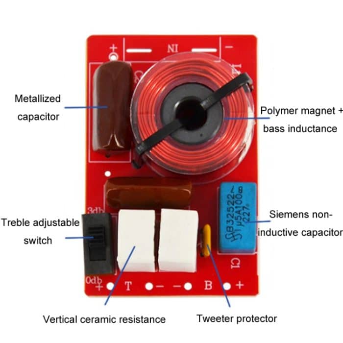 D222A Hoch- und Tiefton-2-Wege-Audio-Crossover-Heimlautsprecher-Konvertierungsteiler – Bild 3