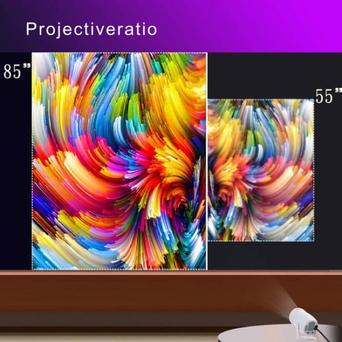 HY400 Android 12.0 System Intelligenter Projektor Tragbarer Familienprojektor, US Plug, EU Plug, UK Plug, AU Plug – Bild 5