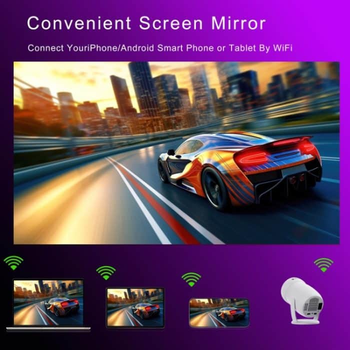 HY400 Android 12.0 System Intelligenter Projektor Tragbarer Familienprojektor, US Plug, EU Plug, UK Plug, AU Plug – Bild 7