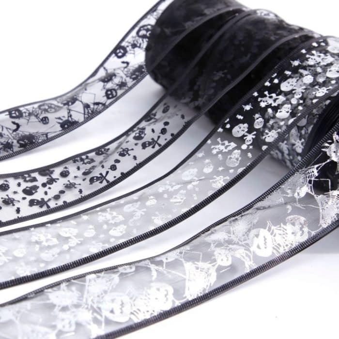 Halloween Dekoration Gold-geprägtes Cartoon DIY Schleifenband, 2m, 4m, 5m, 10m – Bild 3