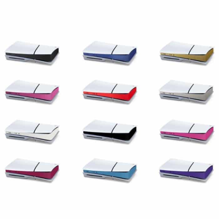 Für PS5 Slim-Konsole, mittlerer Aufkleber, kratzfest, digitale optische Laufwerkversion, universeller Aufkleber, Frosted Black, Starlight Blue, Star Pink, Carbon Fiber Black, Carbon Fiber Dark Blue – Bild 2