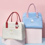 Verdickte tragbare thermische Mittagessen Tasche wasserdichte große Kapazität Bento Tasche mit Abzeichen – Bild 2