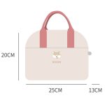 Verdickte tragbare thermische Mittagessen Tasche wasserdichte große Kapazität Bento Tasche mit Abzeichen – Bild 3