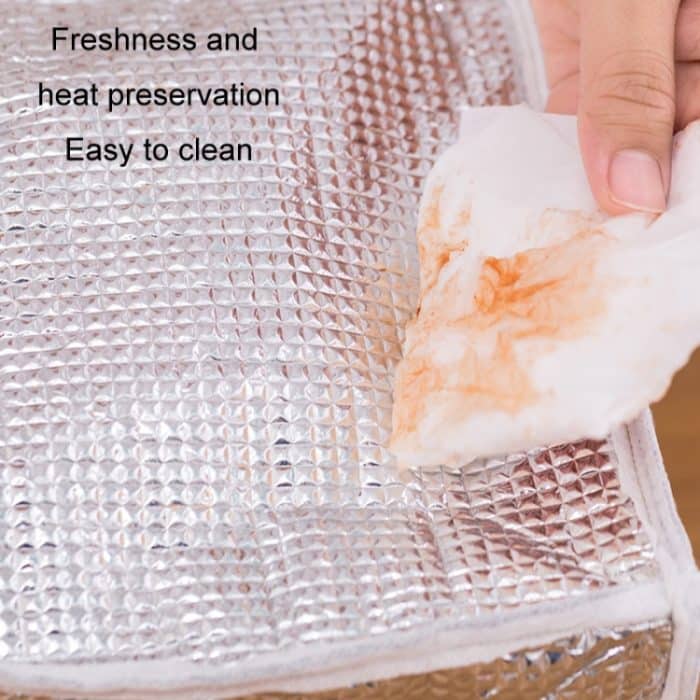 Verdickte tragbare thermische Mittagessen Tasche wasserdichte große Kapazität Bento Tasche mit Abzeichen – Bild 7