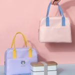 Verdickte tragbare thermische Mittagessen Tasche wasserdichte große Kapazität Bento Tasche mit Abzeichen – Bild 10