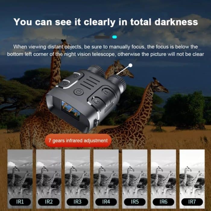 2,4-Zoll-Bildschirm 5X Zoom HD 1080P Fernglas Infrarot Nachtsichtgerät, D18 – Bild 7