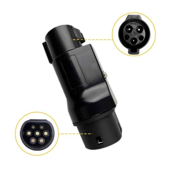 TBD0605195301A.jpg US-Stecker auf EU-Stecker New Energy Vehicle Ladesäulenadapter, TYPE1-TYPE2 – Bild 1