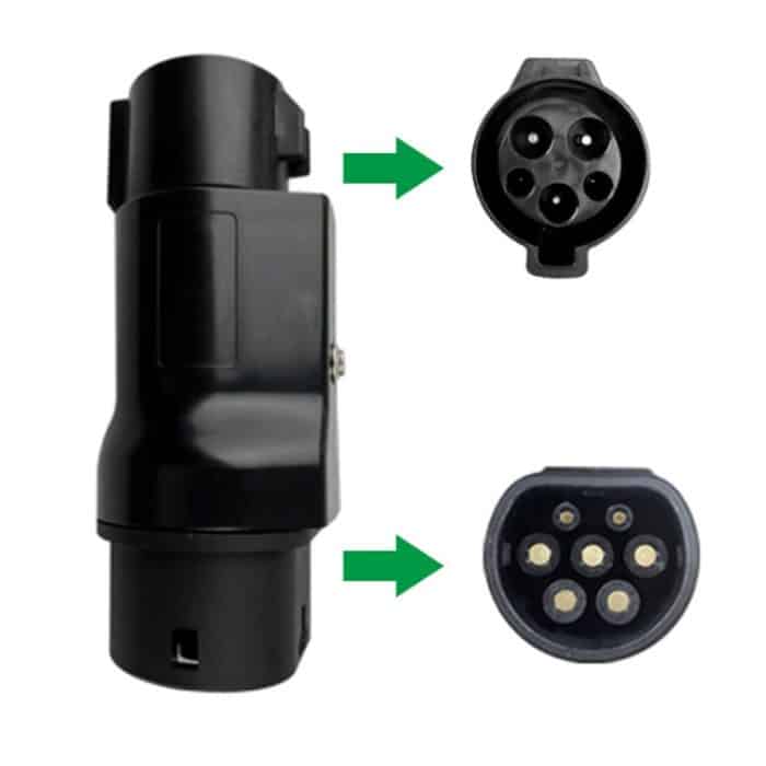 US-Stecker auf EU-Stecker New Energy Vehicle Ladesäulenadapter, TYPE1-TYPE2 – Bild 2