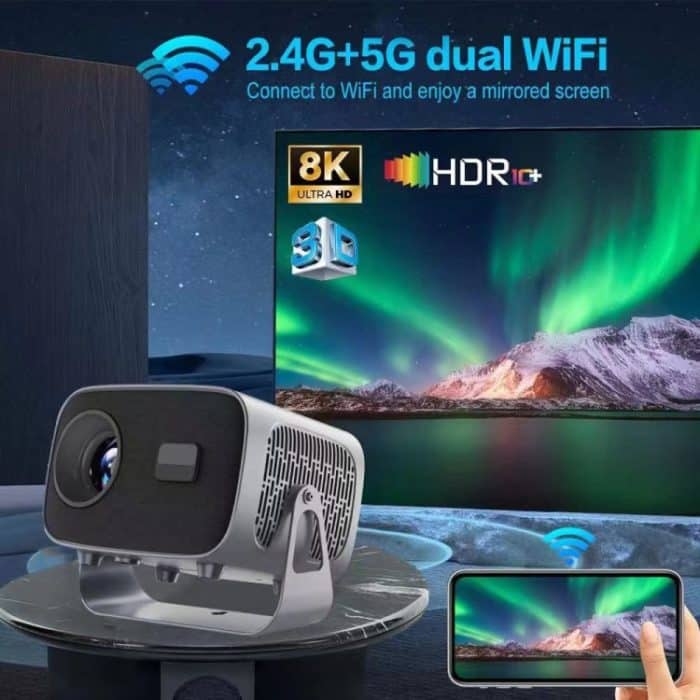 Tragbarer 4K-Smart-Projektor für Android, US Plug, UK Plug, EU Plug, AU Plug – Bild 7