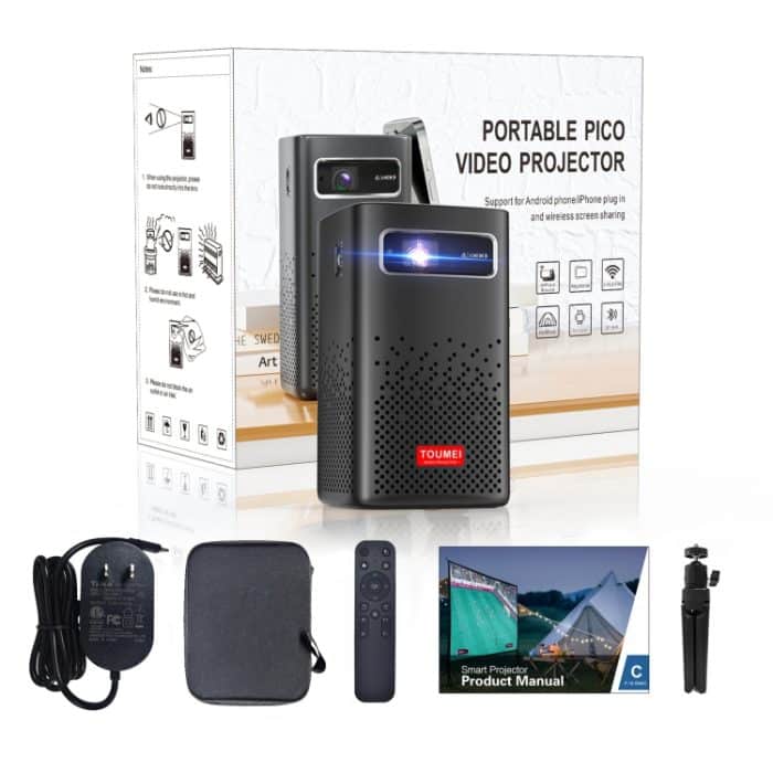 TOUMEI C900 Tragbarer 4K HD-Musikprojektor für den Außenbereich mit eingebautem Akku, US Plug, EU Plug, UK Plug – Bild 22