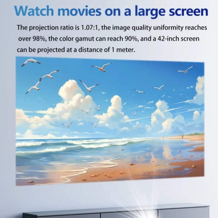 TOUMEI C900 Tragbarer 4K HD-Musikprojektor für den Außenbereich mit eingebautem Akku, US Plug, EU Plug, UK Plug – Bild 16