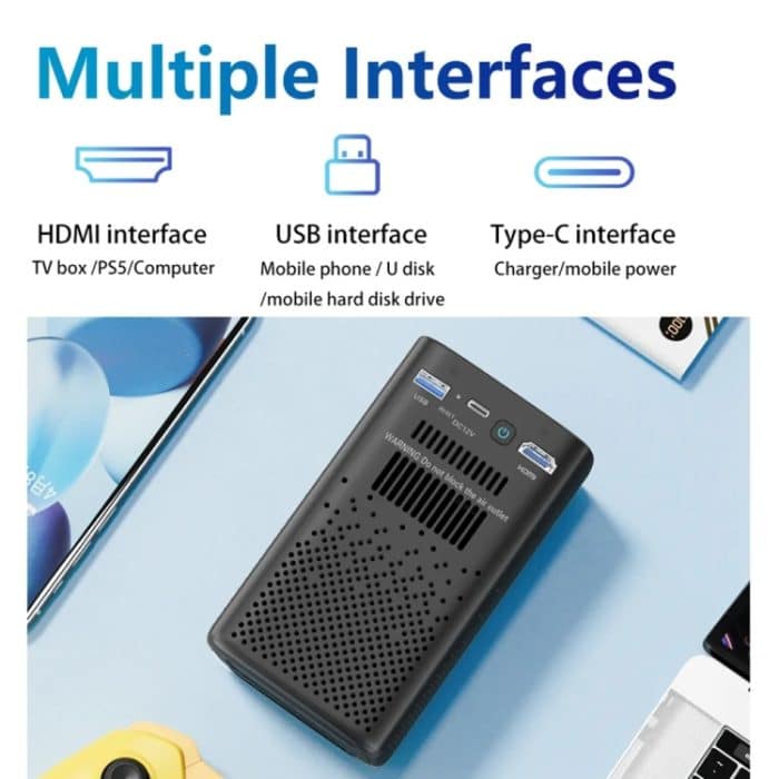 TOUMEI C900 Tragbarer 4K HD-Musikprojektor für den Außenbereich mit eingebautem Akku, US Plug, EU Plug, UK Plug – Bild 19