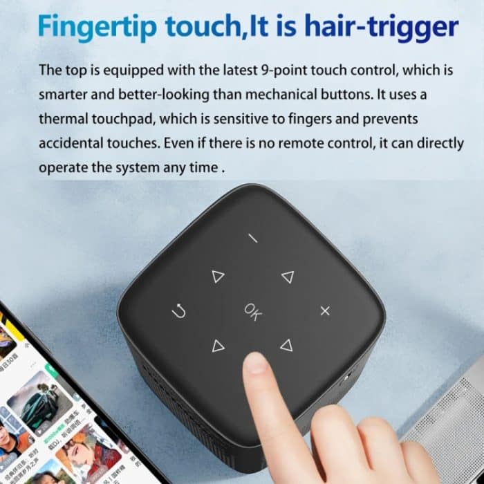 TOUMEI C900 Tragbarer 4K HD-Musikprojektor für den Außenbereich mit eingebautem Akku, US Plug, EU Plug, UK Plug – Bild 4