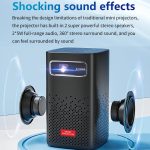 TOUMEI C900 Tragbarer 4K HD-Musikprojektor für den Außenbereich mit eingebautem Akku, US Plug, EU Plug, UK Plug – Bild 5