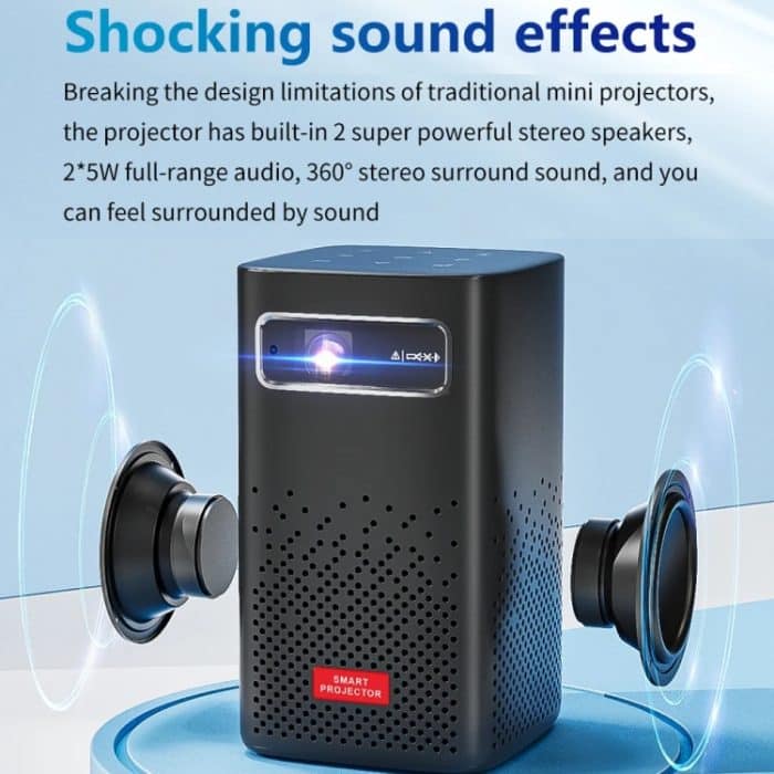 TOUMEI C900 Tragbarer 4K HD-Musikprojektor für den Außenbereich mit eingebautem Akku, US Plug, EU Plug, UK Plug – Bild 5