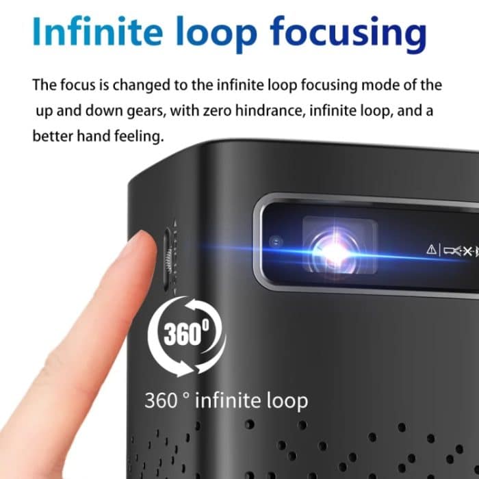 TOUMEI C900 Tragbarer 4K HD-Musikprojektor für den Außenbereich mit eingebautem Akku, US Plug, EU Plug, UK Plug – Bild 9