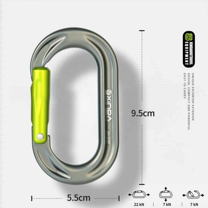 XINDA HH-9769 22/24kN Hochfestes Outdoor-Kletter-Lastschloss, Straight, Threaded, Two-stage, Three-stage – Bild 7