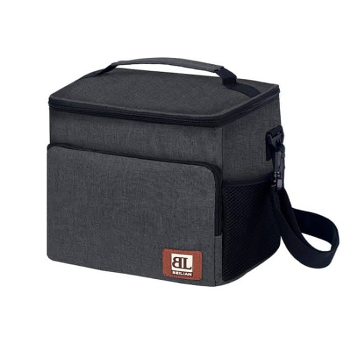 TBD0605198804.jpg Große Kapazität wasserdicht isolierte Tasche Outdoor Picknick tragbare Bento Pack, 12L Black Small, 12L Navy Blue Small, 12L Gray Small, 27L Black Large, 27L Navy Blue Large, 27L Gray Large – Bild 1