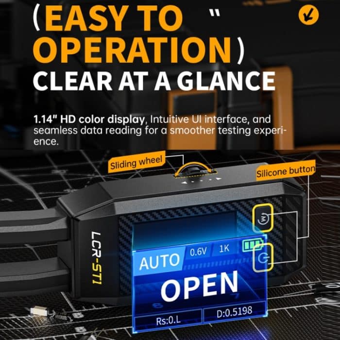 FNIRSI Digitales Pinzetten-Widerstands-Kondensator-Komponenten-Testmultimeter – Bild 7