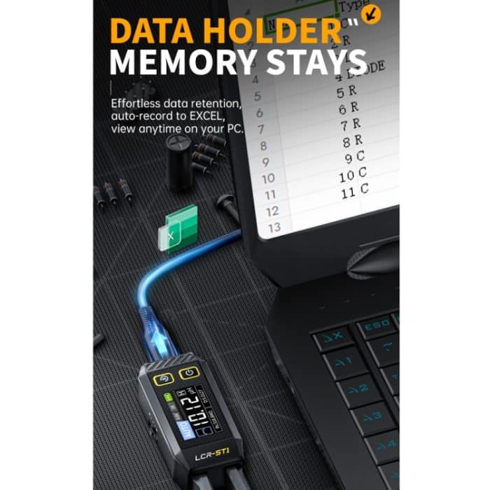 FNIRSI Digitales Pinzetten-Widerstands-Kondensator-Komponenten-Testmultimeter – Bild 8