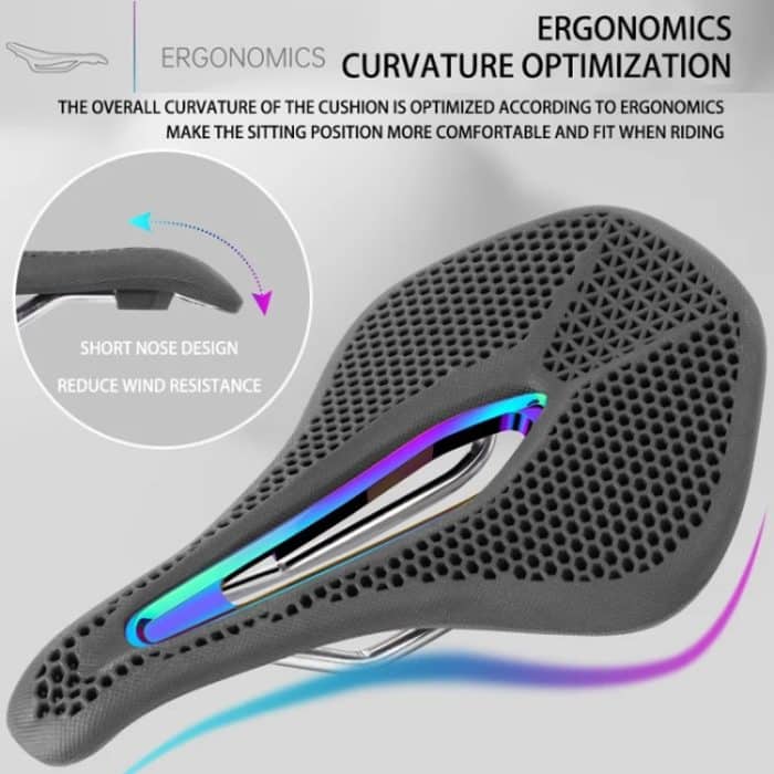 PROMEND SD-577 Fahrradsattel mit Wabenstruktur und bionischer Struktur, hohler Stahlbogen, atmungsaktiver Komfortsattel, SD-577 – Bild 3