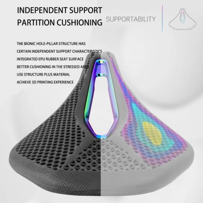 PROMEND SD-577 Fahrradsattel mit Wabenstruktur und bionischer Struktur, hohler Stahlbogen, atmungsaktiver Komfortsattel, SD-577 – Bild 5
