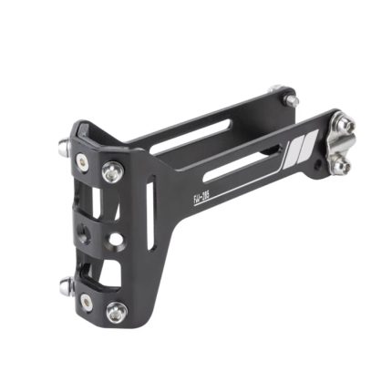 PROMEND FJJ-285 Trinkflaschenhalter-Umrüstsatz, Aluminium-Fahrradkissen, Doppel-Becherhalter-Montageadapter, Frosted Black, Colorful