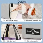 Tragbares, isoliertes Lunchpaket für den Außenbereich, Picknick-Bento-Tasche – Bild 7