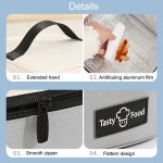 Tragbares, isoliertes Lunchpaket für den Außenbereich, Picknick-Bento-Tasche – Bild 7