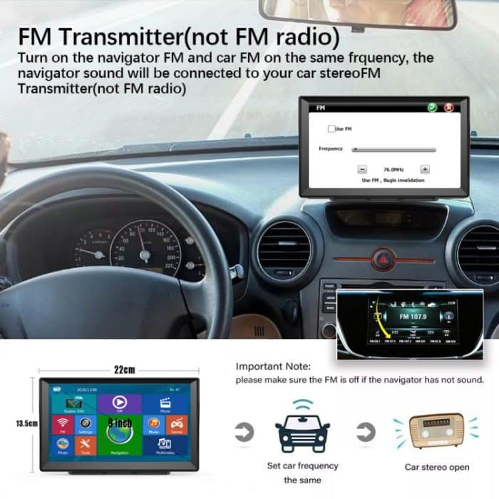 9 Zoll 8G/256M Auto GPS Navigator Mit Großbild Kapazitive Bluetooth Karte, United States, Canada, Mexico Map, Europe Map, United Kingdom Map, Germany Map, Russia + Ukraine + Belarus Map, Australia Map, South America Map, Middle East Map... – Bild 7