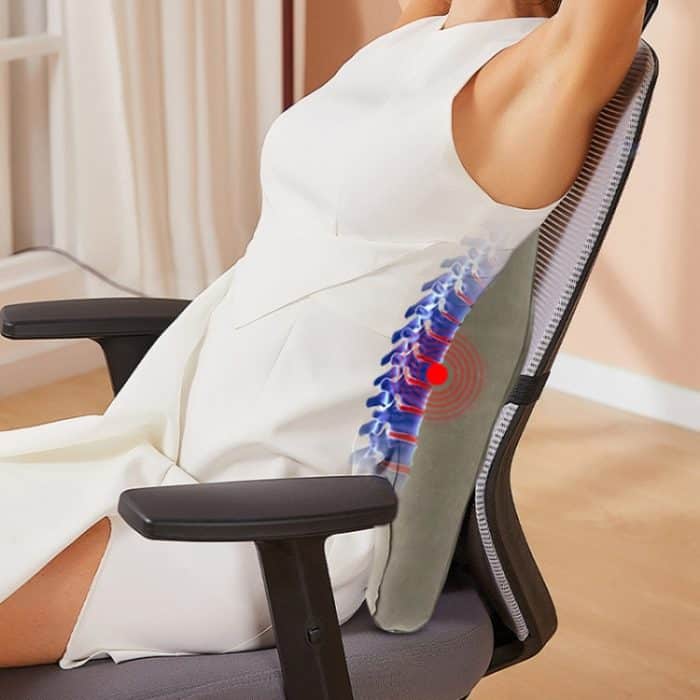 Lendenkissen Tragbares Reise-Beflockungskissen Stuhlrückenstütze, Press Inflatable, Breathe Inflatable – Bild 2