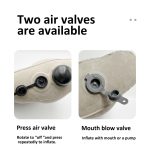 Lendenkissen Tragbares Reise-Beflockungskissen Stuhlrückenstütze, Press Inflatable, Breathe Inflatable – Bild 4