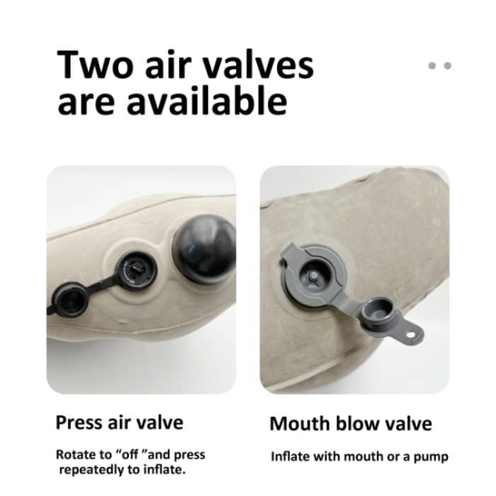 Lendenkissen Tragbares Reise-Beflockungskissen Stuhlrückenstütze, Press Inflatable, Breathe Inflatable – Bild 4